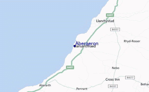 Aberaeron location map