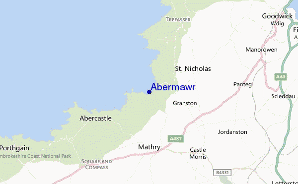 Abermawr location map