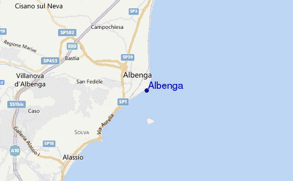 Albenga location map