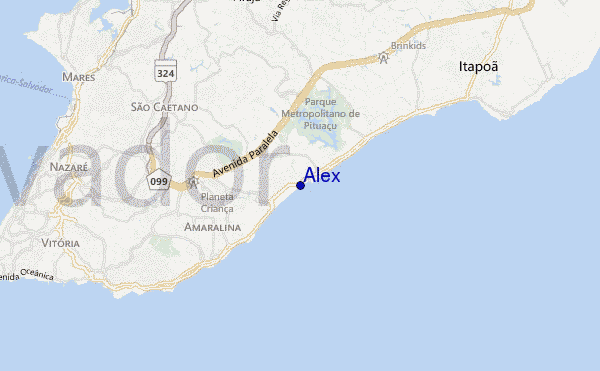 Alex location map
