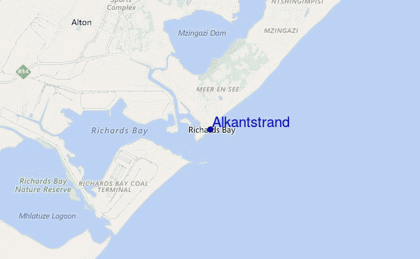 Alkantstrand location map