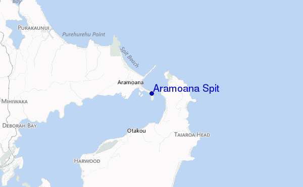 Aramoana Spit location map