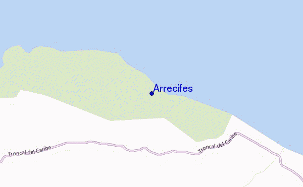 Arrecifes location map