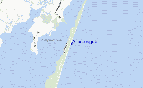 Assateague location map