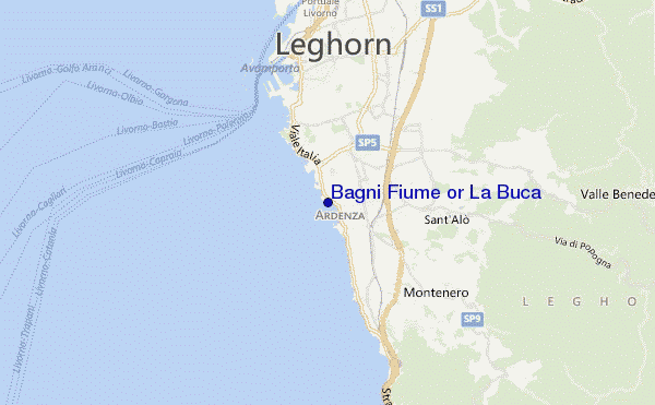 Bagni Fiume or La Buca location map