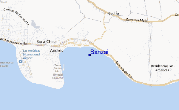 Banzai location map