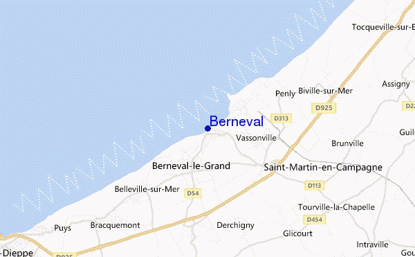 Berneval location map