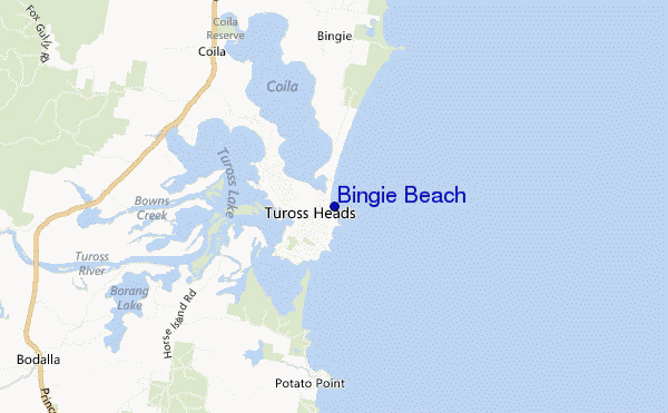 Bingie Beach location map
