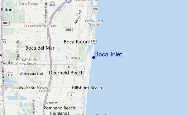 Boca Inlet location map