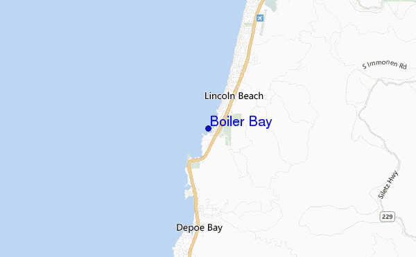 Boiler Bay location map