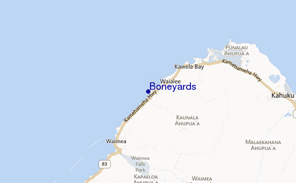 Boneyards location map