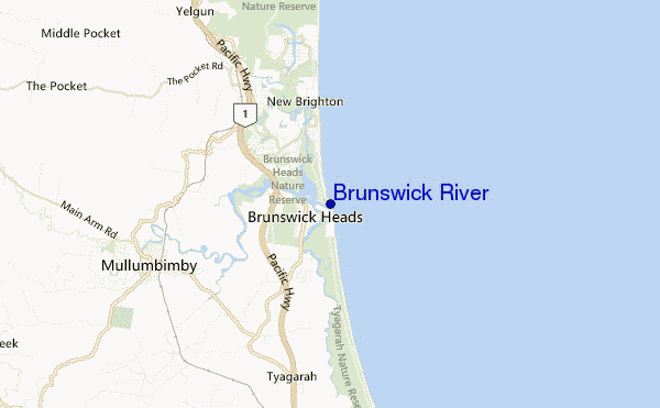 Brunswick River location map