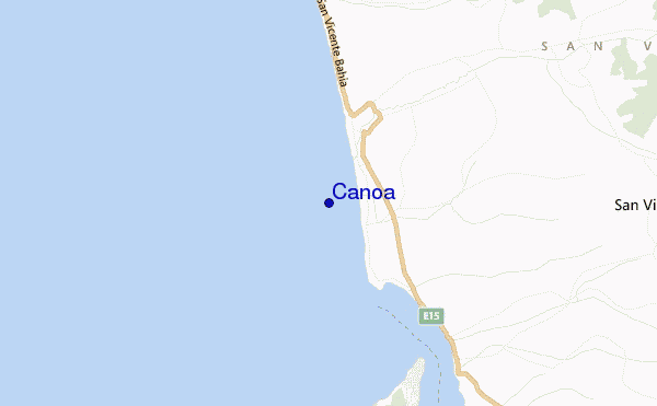 Canoa location map