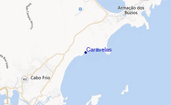 Caravelas location map