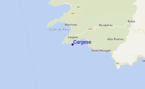 Cargese location map