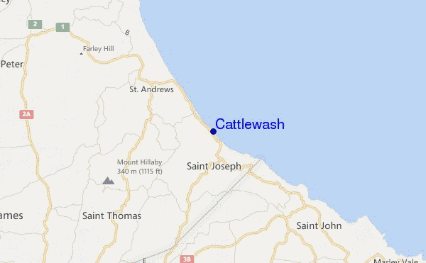 Cattlewash location map