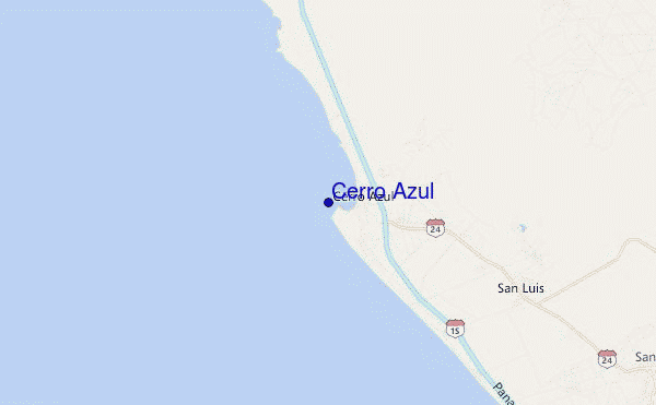 Cerro Azul location map