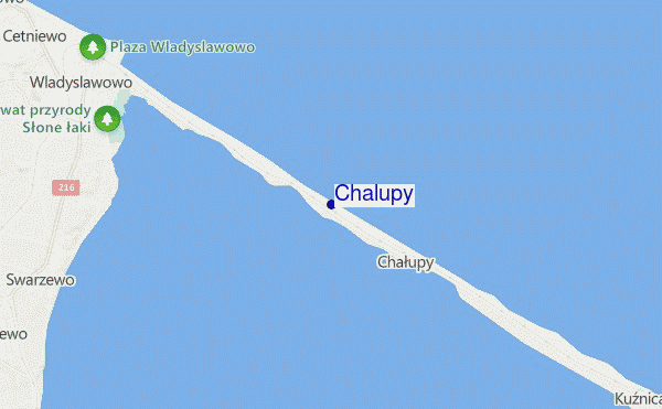 Chalupy location map
