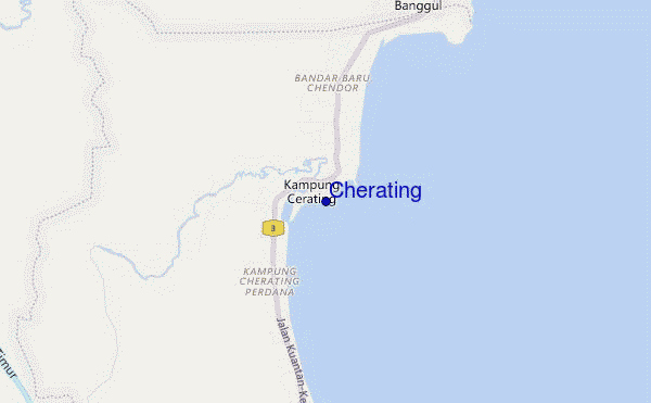 Cherating location map
