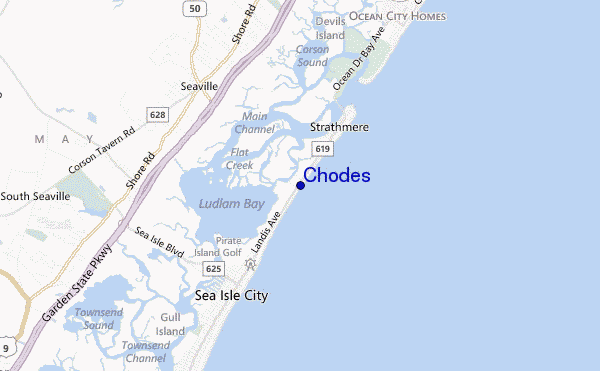 Chodes location map