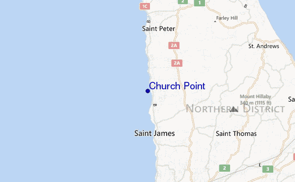Church Point location map