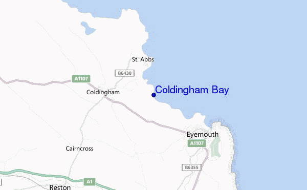 Coldingham Bay location map
