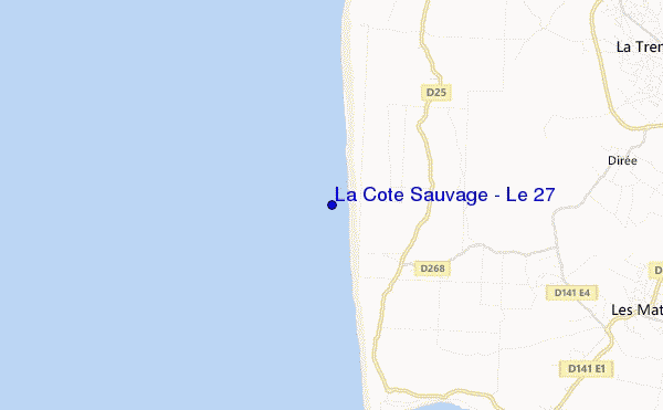 La Cote Sauvage - Le 27 location map