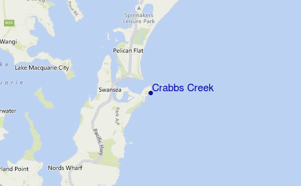 Crabbs Creek location map