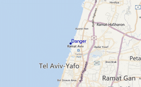 Danger location map