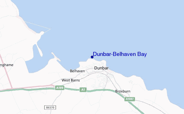 Dunbar/Belhaven Bay location map
