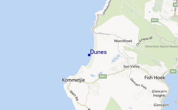 Dunes location map