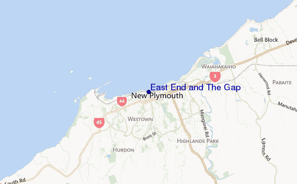 East End and The Gap location map