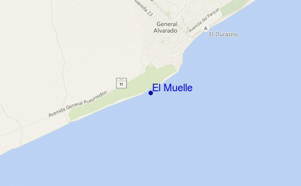 El Muelle location map