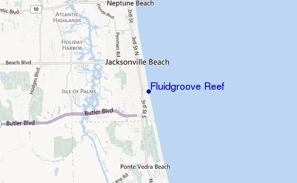 Fluidgroove Reef location map