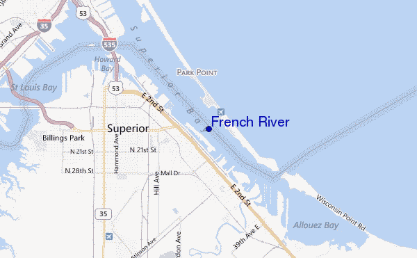 French River location map