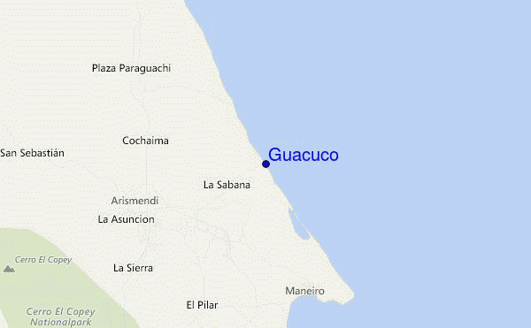 Guacuco location map