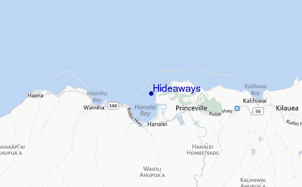 Hideaways location map