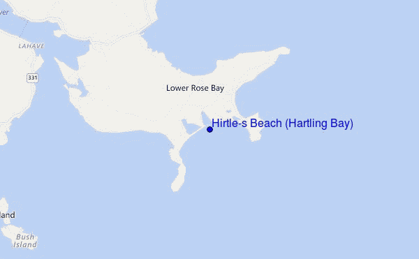 Hirtle's Beach (Hartling Bay) location map