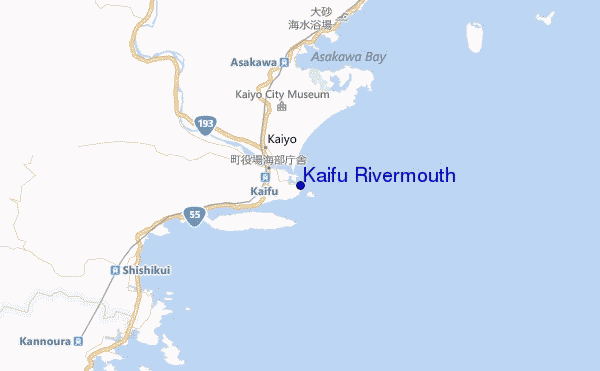 Kaifu Rivermouth location map
