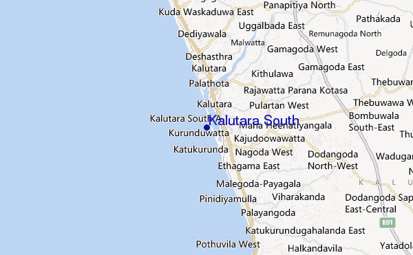 Kalutara South location map