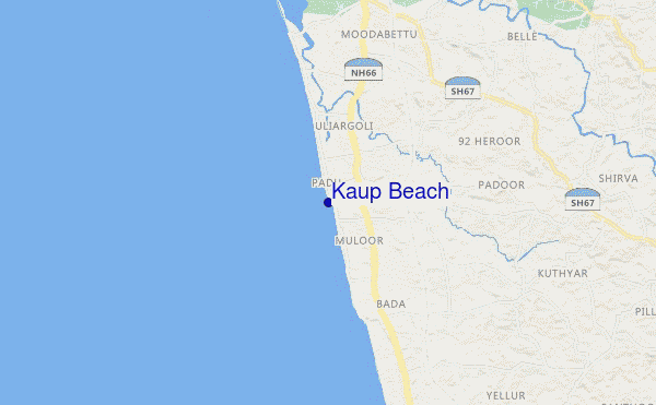 Kaup Beach location map
