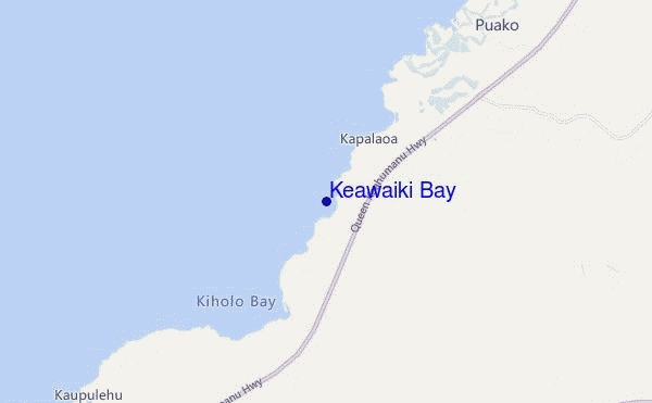 Keawaiki Bay location map