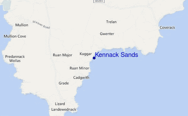 Kennack Sands location map