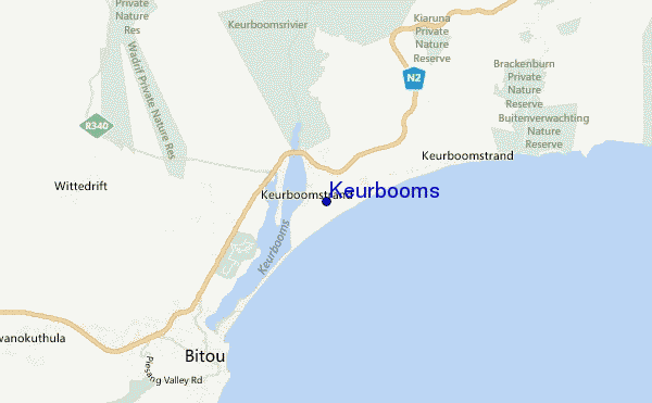 Keurbooms location map