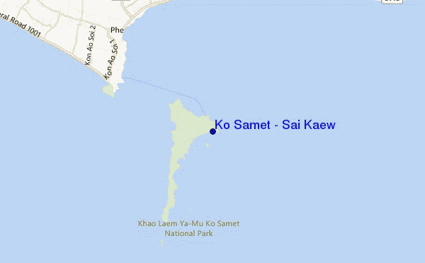 Ko Samet - Sai Kaew location map