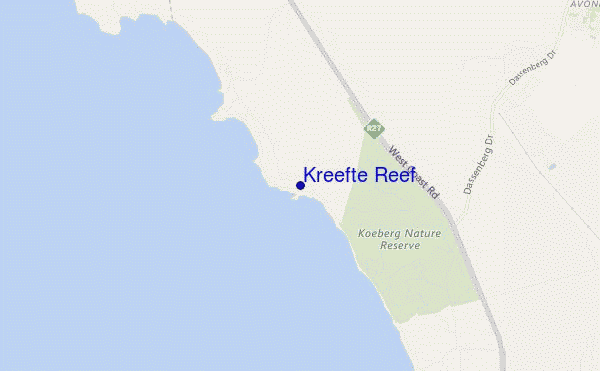 Kreefte Reef location map