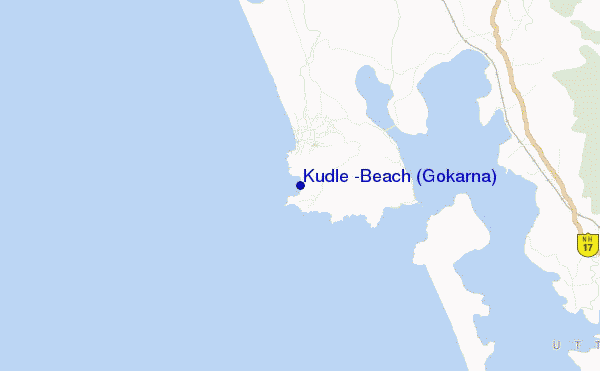 Kudle -Beach (Gokarna) location map
