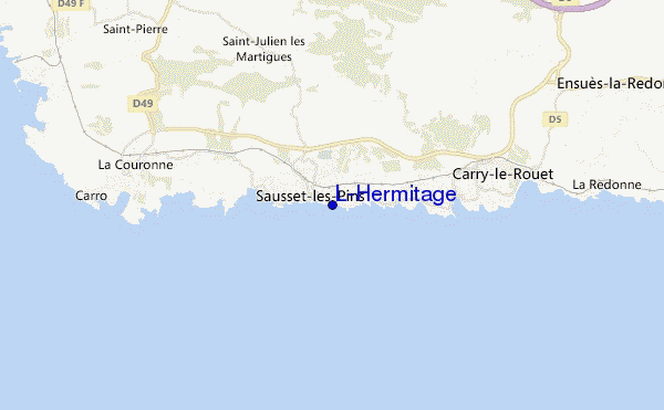L'Hermitage location map