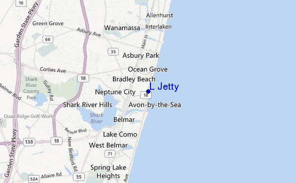 L Jetty location map