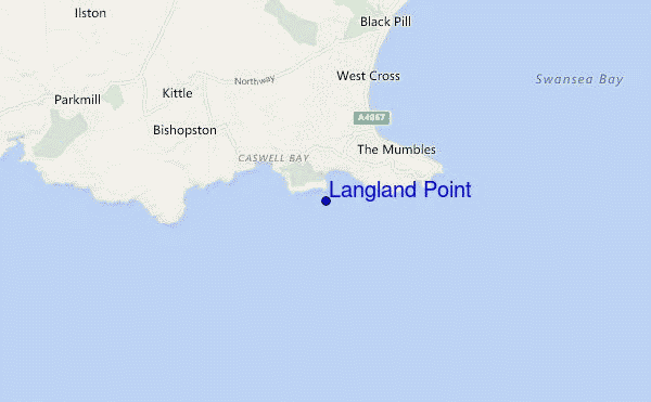 Langland Point location map